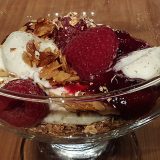 Schotse Cranachan in een dessertschaaltje